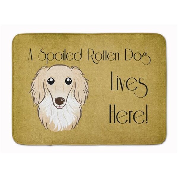 Carolines Treasures Carolines Treasures BB1460RUG Longhair Creme Dachshund Spoiled Dog Machine Washable Memory Foam Mat BB1460RUG - main